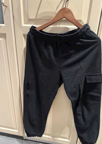 Siyah Erkek Kemerli Rahat Kesim Eşofman Altı - Görsel 2