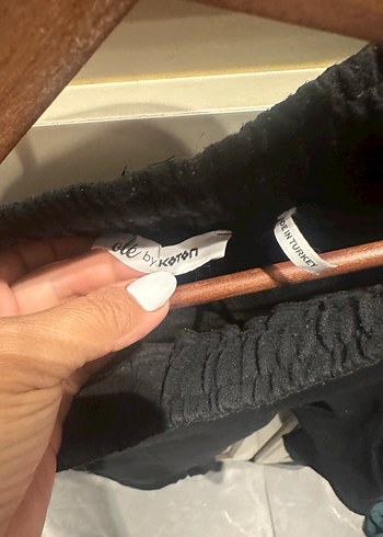 Siyah Erkek Kemerli Rahat Kesim Eşofman Altı - Görsel 5