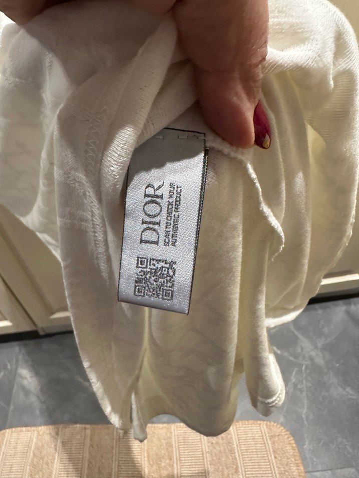 Erkek Beyaz Kısa Kollu Polo Tişört Dior marka - Görsel 5