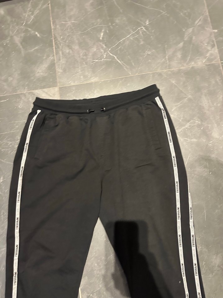 Siyah Belli Erkek Eşofman Altı - Görsel 4