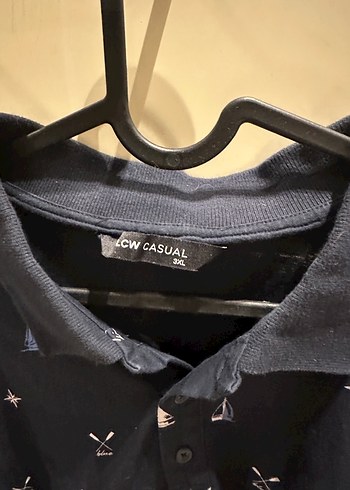 Lacivert Baskılı Erkek Polo Tişört - Görsel 4