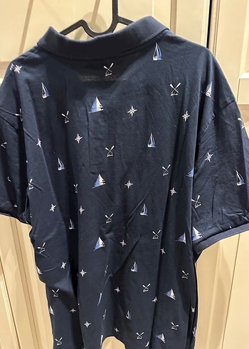 Lacivert Baskılı Erkek Polo Tişört - Görsel 9