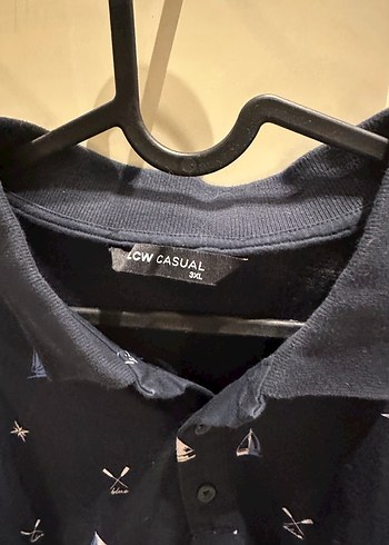 Lacivert Baskılı Erkek Polo Tişört - Görsel 5