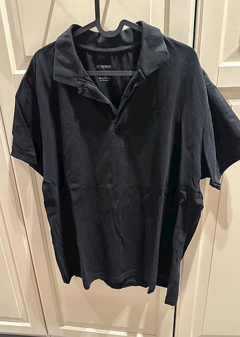 Erkek Siyah Polo Tişört Loose Fit - Görsel 7