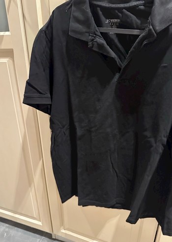 Erkek Siyah Polo Tişört Loose Fit - Görsel 3