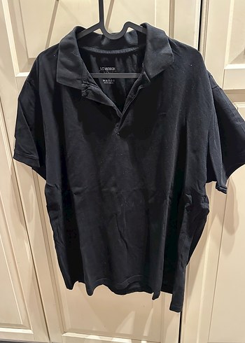 Erkek Siyah Polo Tişört Loose Fit - Görsel 8