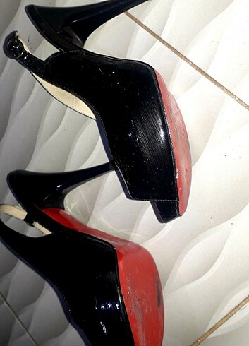 SİYAH PLATFORM TOPUK ŞIK AYAKKABI 37 NUMARA - Görsel 4