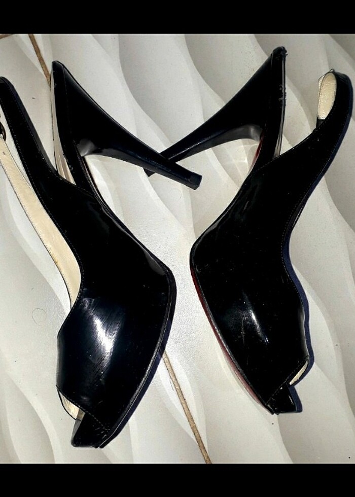 SİYAH PLATFORM TOPUK ŞIK AYAKKABI 37 NUMARA - Görsel 5