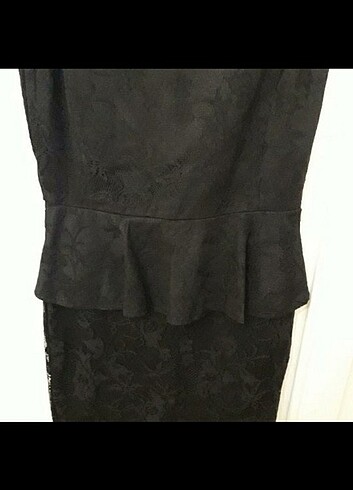 SİYAH BELİ ETEKLİ 36 BEDEN GECE ELBİSESİ - Görsel 4