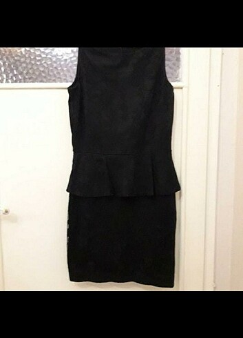 SİYAH BELİ ETEKLİ 36 BEDEN GECE ELBİSESİ - Görsel 6