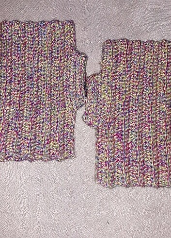 GÖKKUŞAĞI PARMAKSIZ ELDİVEN ÖRGÜ - Görsel 4