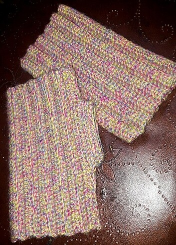 GÖKKUŞAĞI PARMAKSIZ ELDİVEN ÖRGÜ - Görsel 7