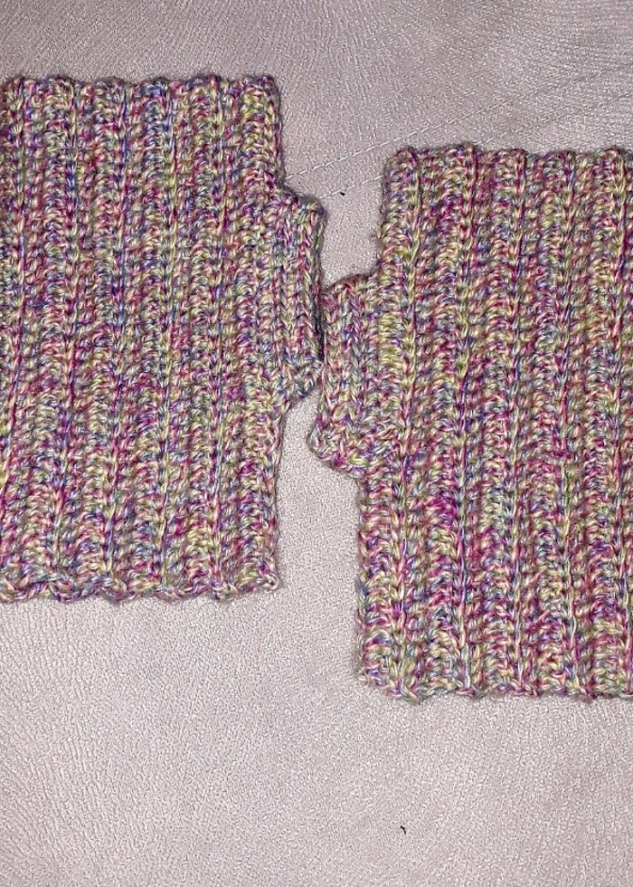 GÖKKUŞAĞI PARMAKSIZ ELDİVEN ÖRGÜ - Görsel 4