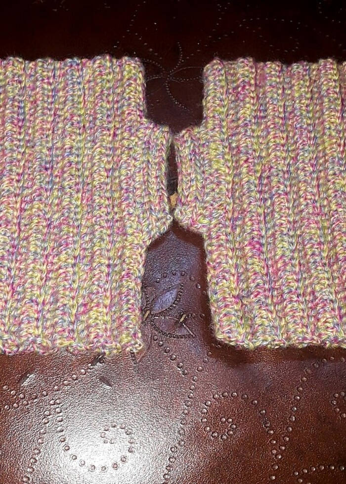 GÖKKUŞAĞI PARMAKSIZ ELDİVEN ÖRGÜ - Görsel 5