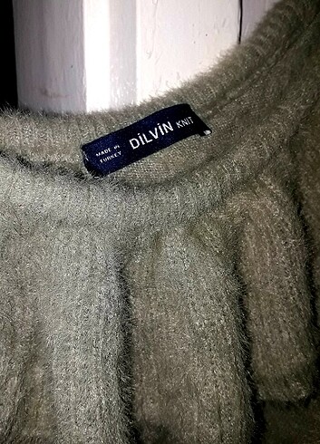Dilvin Yumuşacık dokulu Standart tek kol kazak Hâki  - Görsel 4