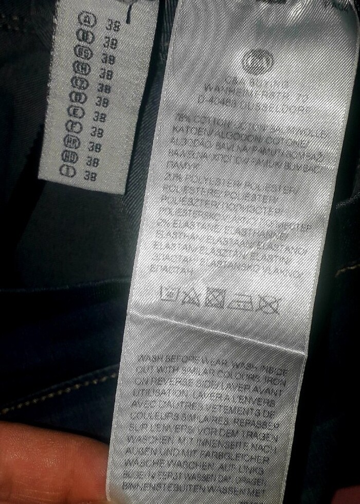 C&A kot pantolon jean mavi tayt görünümlü jean 38 beden - Görsel 5