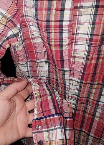 Stradivarius Xl beden ekose gömlek pembe tonlarında - Görsel 4