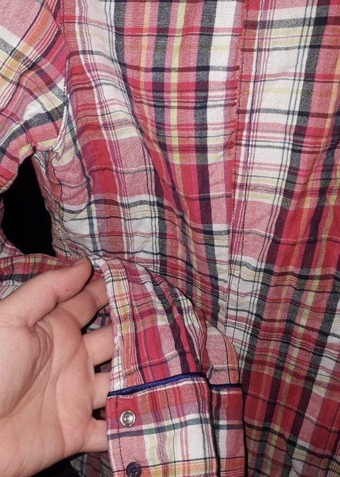 Stradivarius Xl beden ekose gömlek pembe tonlarında - Görsel 4