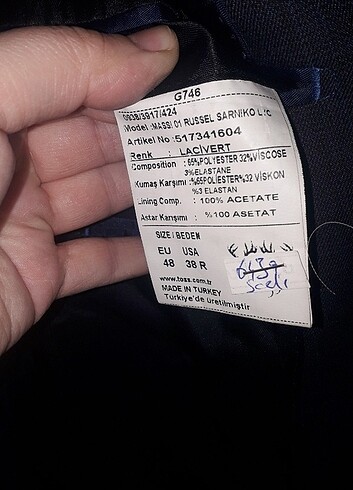 TOSS MARKA 48 BEDEN LACİVERT TAKIM ELBİSE - Görsel 6