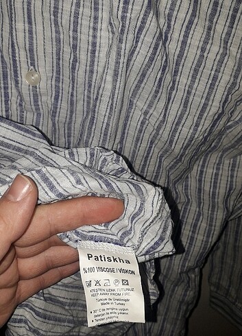 Patiskha Marka L beden çizgili gömlek - Görsel 3