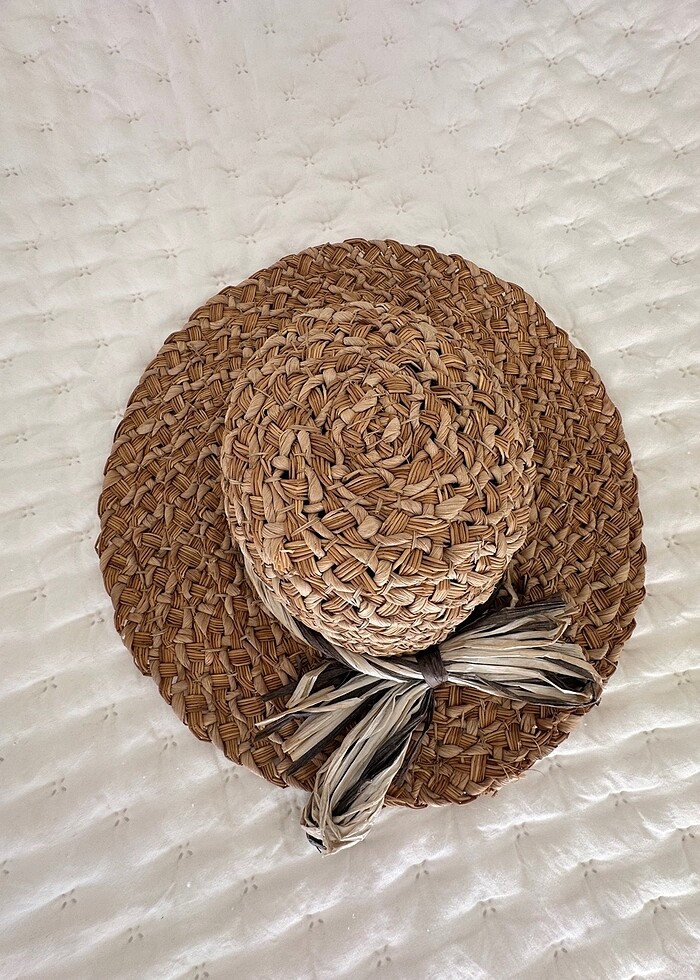 Hasır çok tatlı şapka - Görsel 4