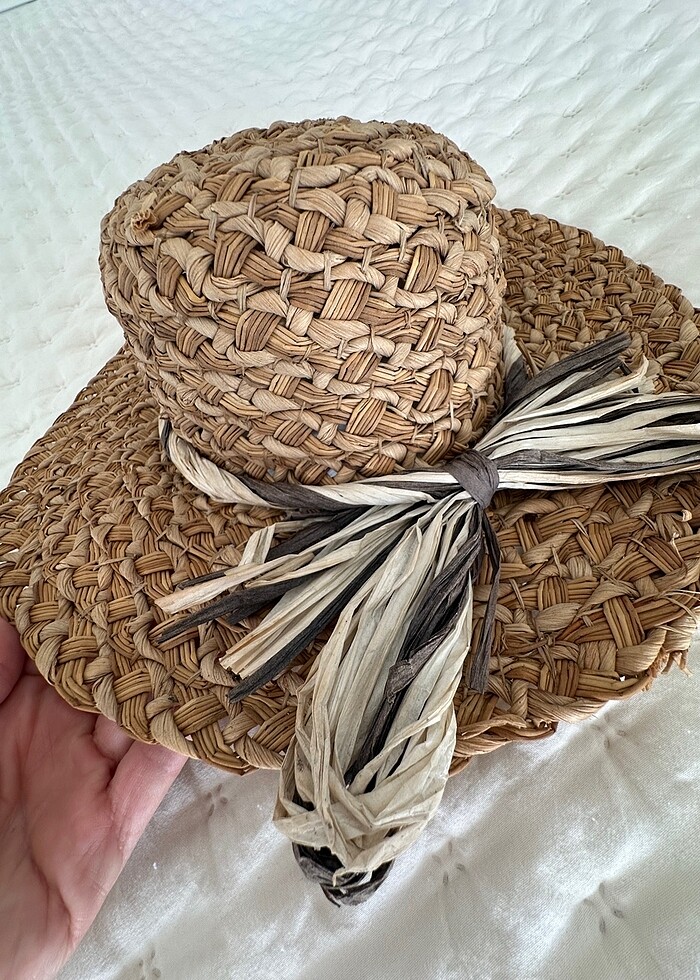 Hasır çok tatlı şapka - Görsel 3