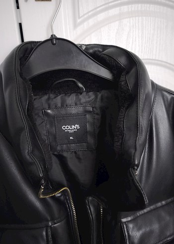 Siyah Deri Biker Ceket - Görsel 5