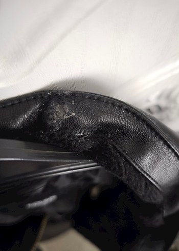 Siyah Deri Biker Ceket - Görsel 7