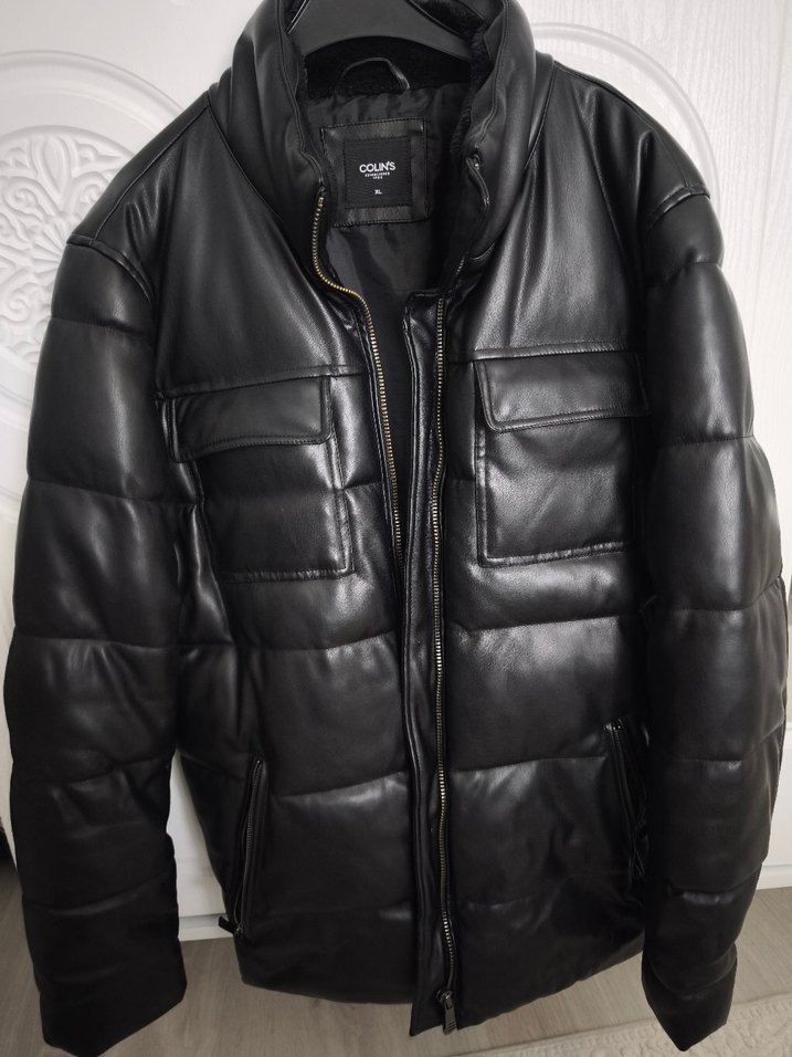 Siyah Deri Biker Ceket - Görsel 2