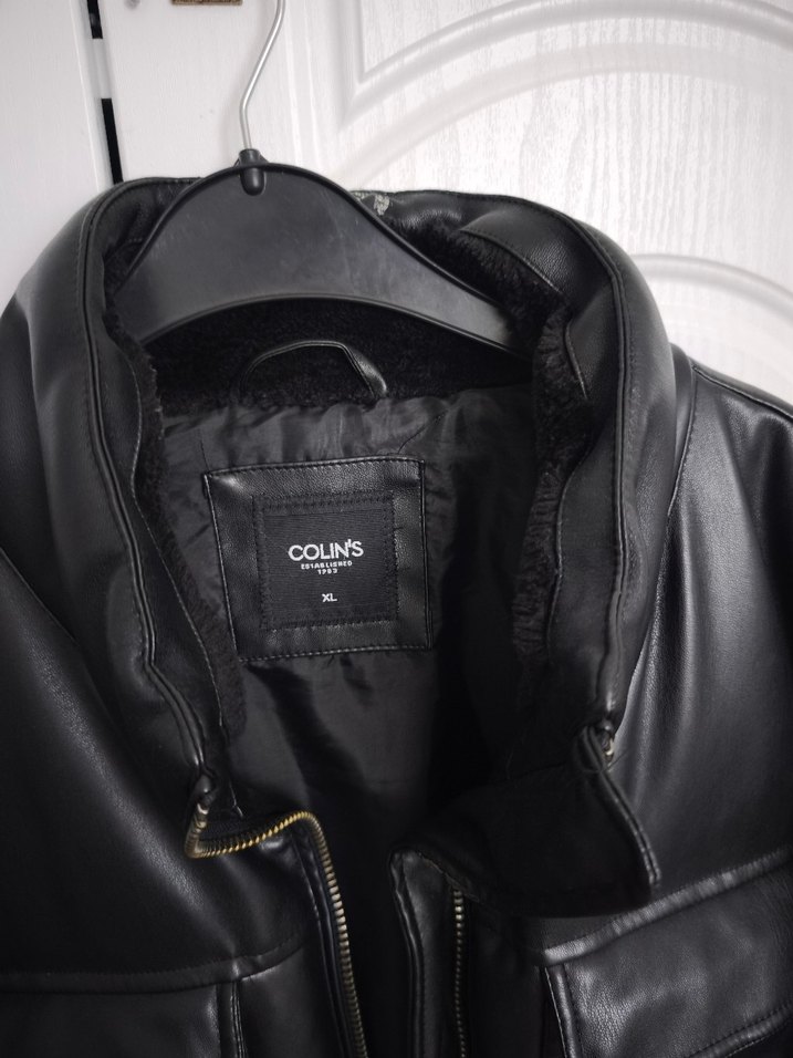 Siyah Deri Biker Ceket - Görsel 5