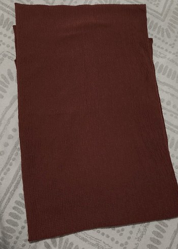 Kahverengi Keten Kadın Şal - Görsel 3