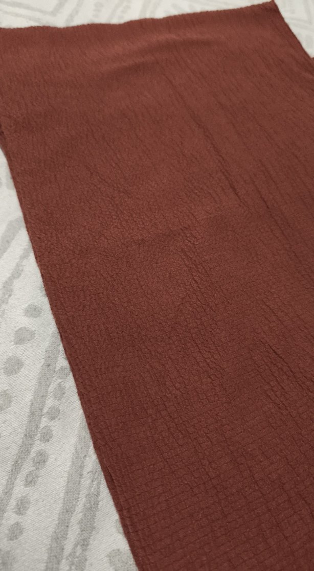 Kahverengi Keten Kadın Şal - Görsel 2