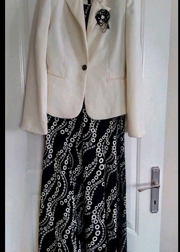 Beyaz Uzun Kollu Kadın Takım Elbise - Görsel 2