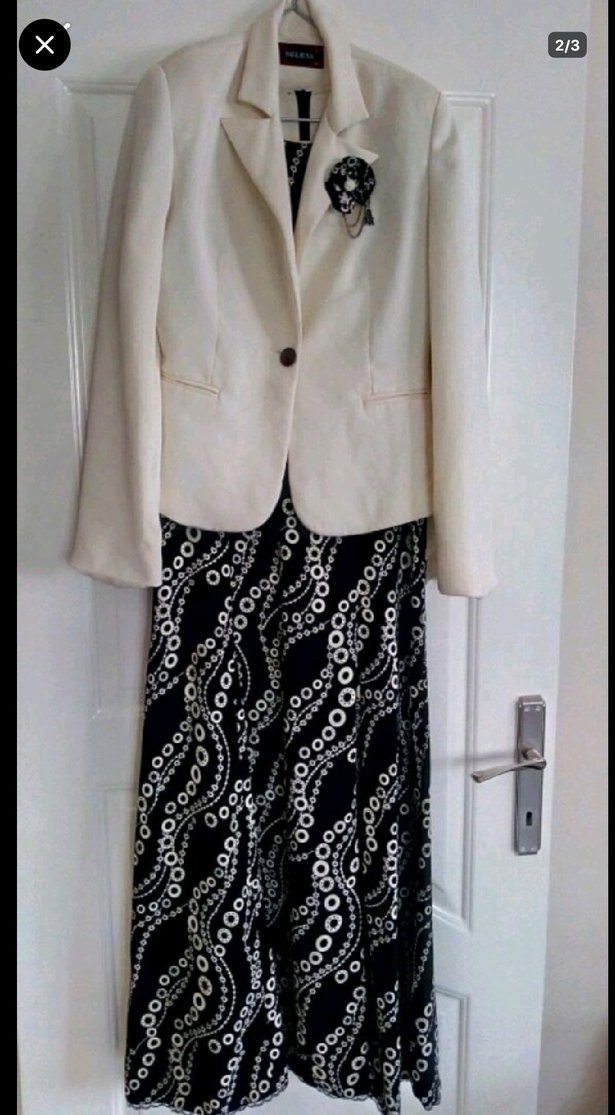 Beyaz Uzun Kollu Kadın Takım Elbise - Görsel 2