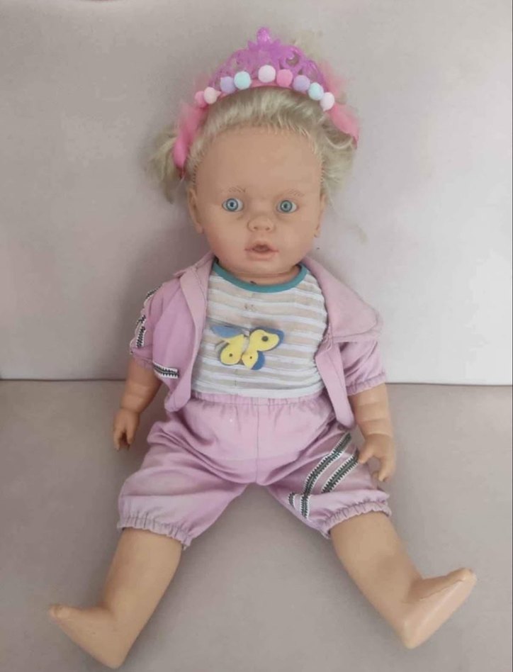 Pembe Kelebekli Bebek Oyuncak - Görsel 2