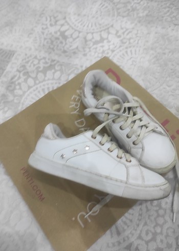 Beyaz Kadın Spor Ayakkabı Velcro Detaylı - Görsel 2