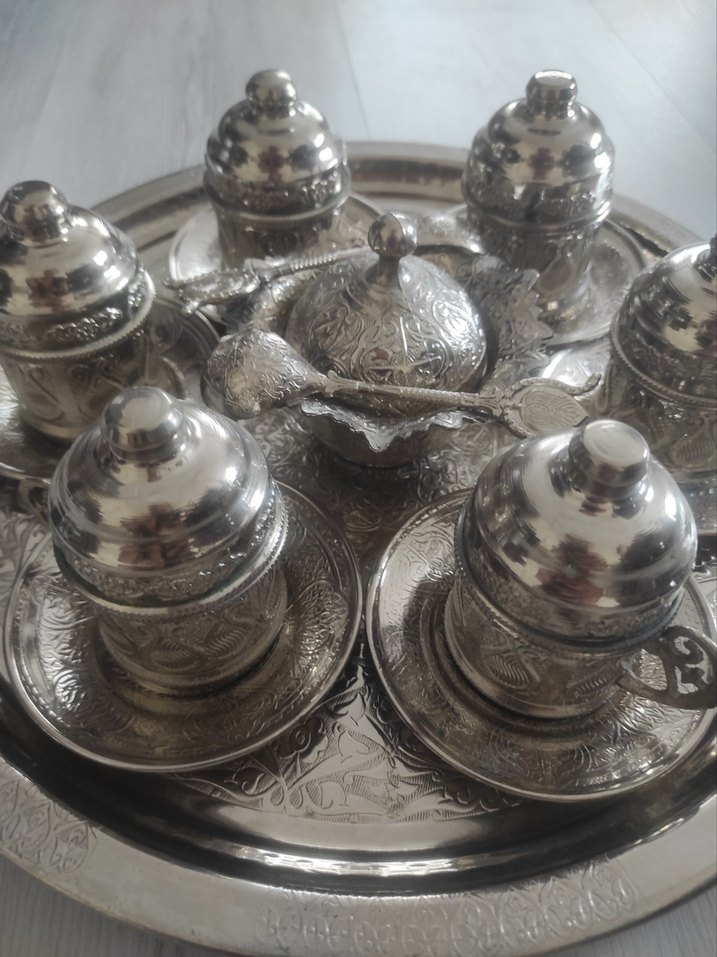 Gümüş İşlemeli Çay Seti - Görsel 3