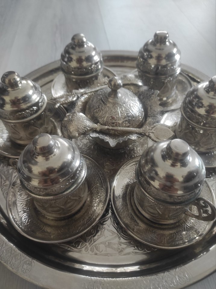 Gümüş İşlemeli Çay Seti - Görsel 2