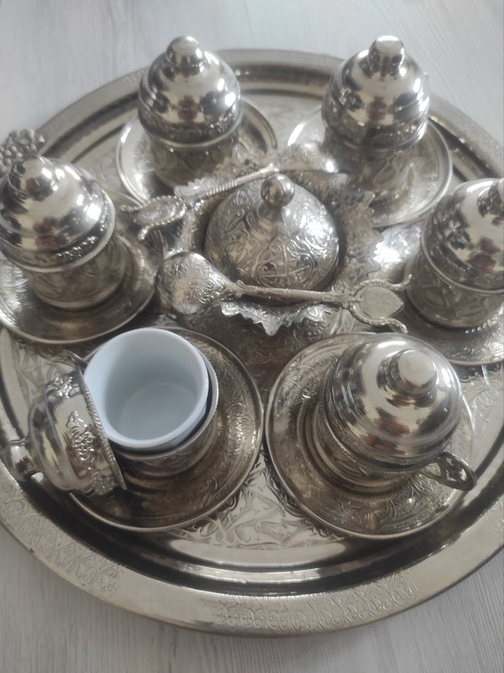 Gümüş İşlemeli Çay Seti - Görsel 4