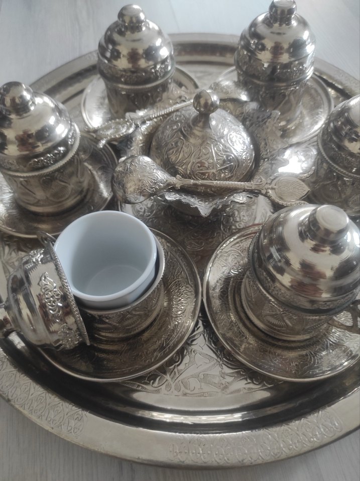 Gümüş İşlemeli Çay Seti - Görsel 5