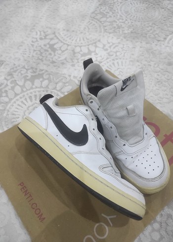 Erkek Beyaz Nike Spor Ayakkabı Velcro - Görsel 2