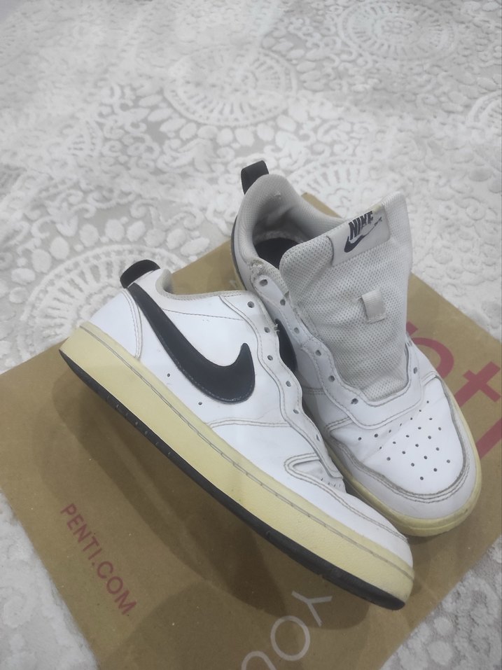 Erkek Beyaz Nike Spor Ayakkabı Velcro - Görsel 2