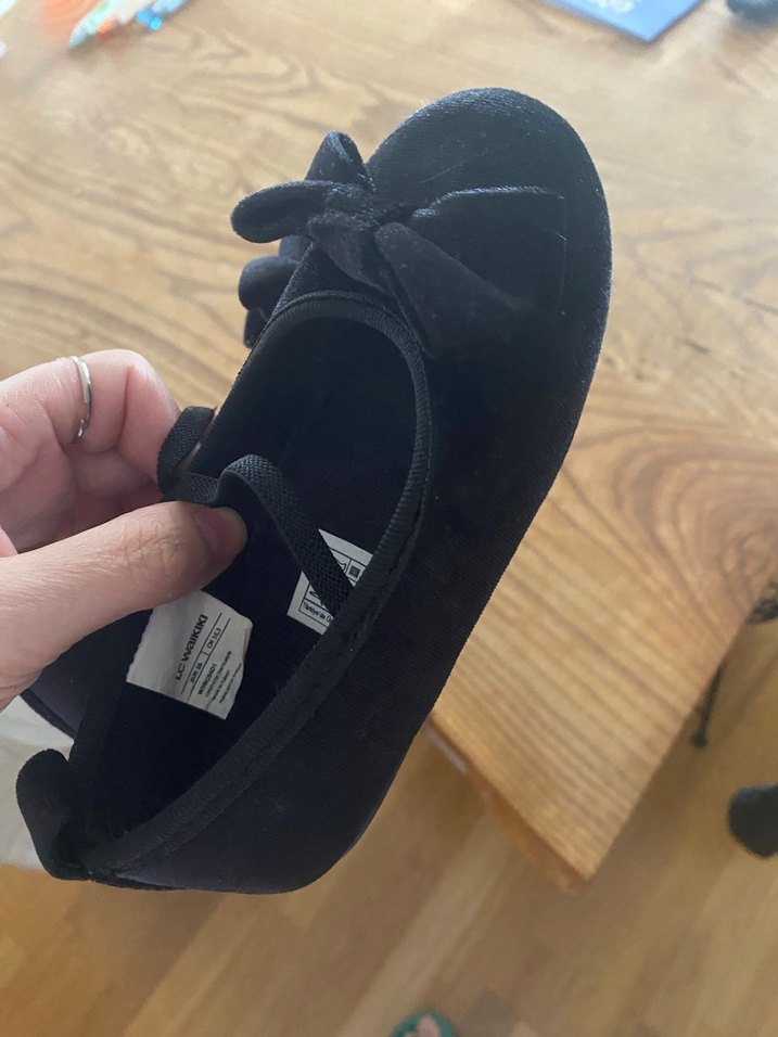 Klasik Siyah Kız Çocuk Babet Ayakkabı - Görsel 2