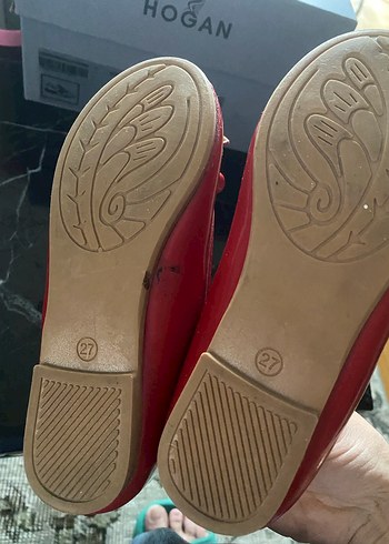 Kırmızı Parlak Fiyonk Detaylı Kız Çocuk Babet - Görsel 2