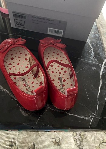 Kırmızı Parlak Fiyonk Detaylı Kız Çocuk Babet - Görsel 3