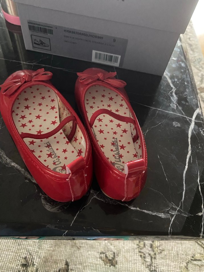 Kırmızı Parlak Fiyonk Detaylı Kız Çocuk Babet - Görsel 3