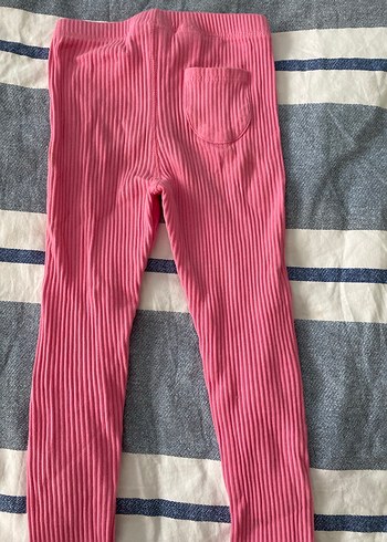 Kız Çocuk Pileli Pembe Tayt - Görsel 3