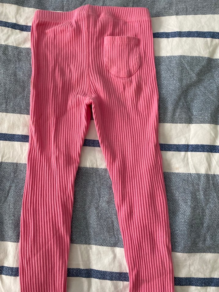 Kız Çocuk Pileli Pembe Tayt - Görsel 3