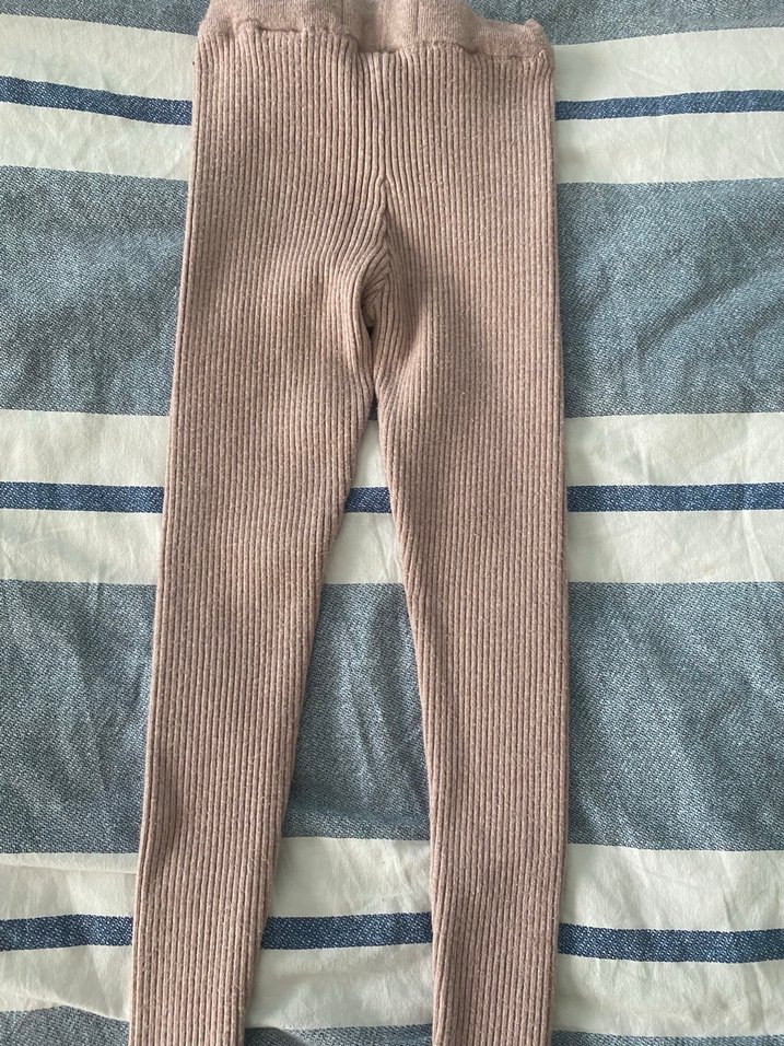 Bej Triko Kız Taytı - Görsel 2