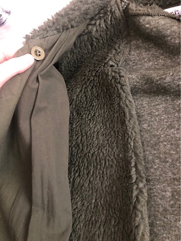 MERİ STORE polarlı trençkot - Görsel 3